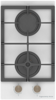 Газовая варочная панель Zigmund & Shtain M 26.3 W, белый/стекло