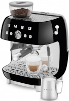 Кофеварка рожковая с встроенной кофемолкой Smeg EGF03BLEU, черный