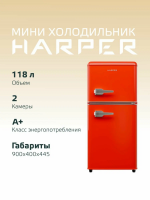 Холодильник Harper HRF-T120M RED, красный