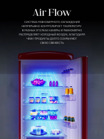 Холодильник Ascoli ARDRFR375WE, красный