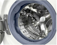 Стиральная машина с сушкой и паром LG F4V5RGP0W, белый/черный