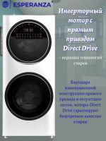 Стирально-сушильная машина с паром ESPERANZA WMFD1514IBD10 W, белый