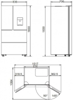 Холодильник Kaiser KS 80420 RS, черный