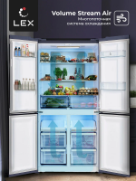 Холодильник LEX LCD505BmID, синий металлик