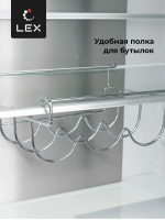 Холодильник LEX LCD505BmID, синий металлик