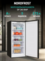 Морозильная камера NordFrost DF 263 BAP, черный
