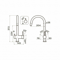 Смеситель для кухни Omoikiri Yamada-BE-P, с подключением фильтра / ваниль