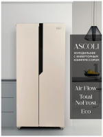 Холодильник Ascoli ACDG450WIB, золотистый