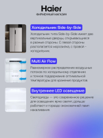 Холодильник Haier HRF-522DW6RU, белый