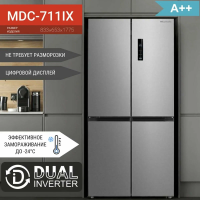 Холодильник Willmark MDC-711IX Inox, нержавеющая сталь