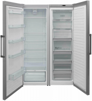 Холодильник Scandilux SBS404Z01X, серебристый