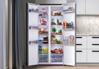 Холодильник LEX LSB520WGID, белое стекло