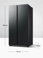 Холодильник Samsung RS70F65Q1FWR, черный