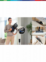 Пылесос вертикальный Bosch BCS931GAC, белый/черный/серебристый