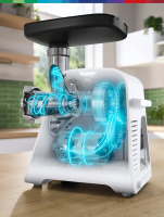 Мясорубка электрическая Bosch MFWS607W, белый/черный