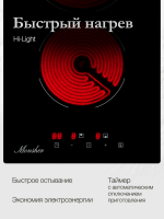 Электрическая варочная панель Monsher MHE 34, черный