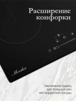 Электрическая варочная панель Monsher MHE 45 (Модификация 2025 года), черный