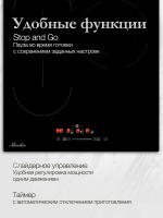 Электрическая варочная панель Monsher MHE 45 (Модификация 2025 года), черный