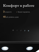 Вытяжка наклонная Monsher AMIENS 50 Noir (Модификация 2025 года), черный