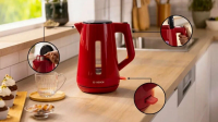 Чайник электрический Bosch TWK1M124, красный