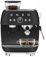 Кофеварка рожковая с встроенной кофемолкой Smeg EGF03BLMEU, черный