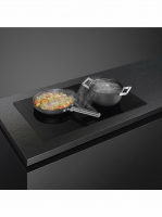 Варочная панель индукционная с вытяжкой Smeg HOBD382MB2, черный