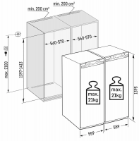 Холодильник встраиваемый Side-by-Side Liebherr IXRF 4555-22 001 BioFresh, NoFrost