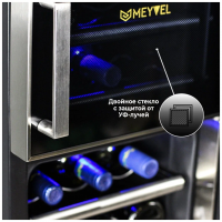 Винный шкаф Meyvel MV21-BF2 (easy), черный