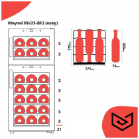 Винный шкаф Meyvel MV21-BF2 (easy), черный