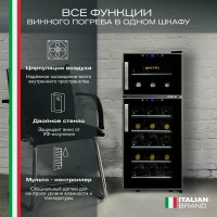 Винный шкаф Meyvel MV21-BF2 (easy), черный