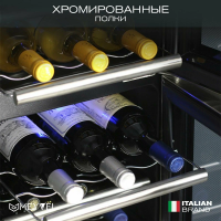 Винный шкаф Meyvel MV21-BF2 (easy), черный