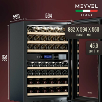 Встраиваемый винный шкаф Meyvel MV42-KBB2, черный