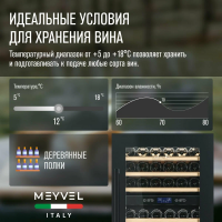 Встраиваемый винный шкаф Meyvel MV42-KBB2, черный