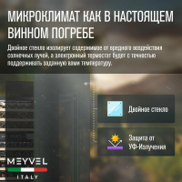 Встраиваемый винный шкаф Meyvel MV42-KBB2, черный
