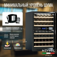 Встраиваемый винный шкаф Meyvel MV42-KBB2, черный