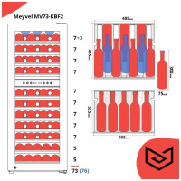 Винный шкаф Meyvel MV73-KBF2, черный