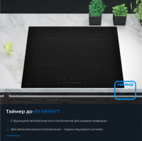 Индукционная варочная панель Zugel ZIH604B, черный