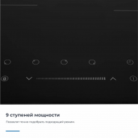 Индукционная варочная панель Zugel ZIH604B, черный