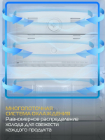 Холодильник Hiberg i-RFT 750G B, чёрное стекло