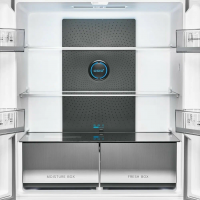 Холодильник Side-by-Side Kuppersberg NFFD 186 BG, черный/стекло