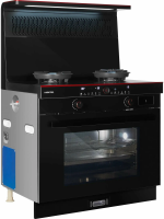 Плита комбинированная Hiberg S-FEG 92 с вытяжкой i-VM 9120, черный