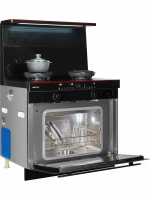 Плита комбинированная Hiberg S-FEG 92 с вытяжкой i-VM 9120, черный