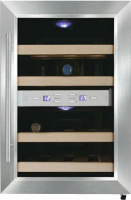 Встраиваемый винный шкаф Caso WineDuett 12, серебристый