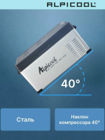 Автомобильный холодильник Alpicool C25 (12/24), серебристый