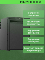 Автомобильный холодильник Alpicool CR85X, черный