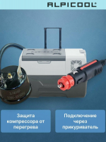 Автомобильный холодильник Alpicool CX40 (12/24), серый
