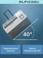 Автомобильный холодильник Alpicool CX40 (12/24), серый