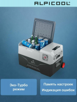 Автомобильный холодильник Alpicool CX40 (12/24), серый