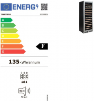 Винный шкаф Temptech E1000DX, серебристый