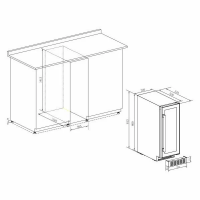 Встраиваемый винный шкаф Temptech OX30DRB, черный